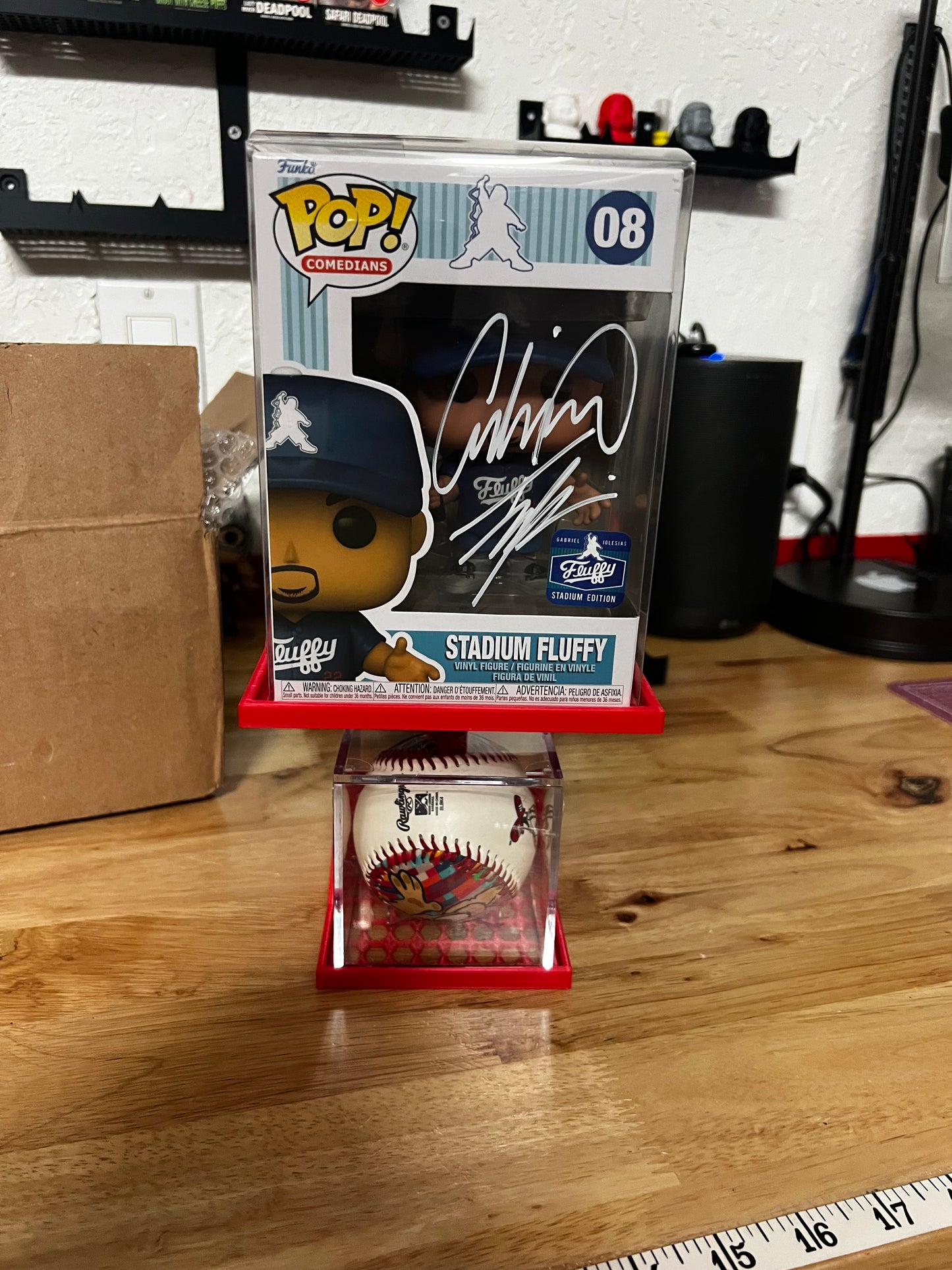 3D Baseball and Funko Combo Floating Shelf