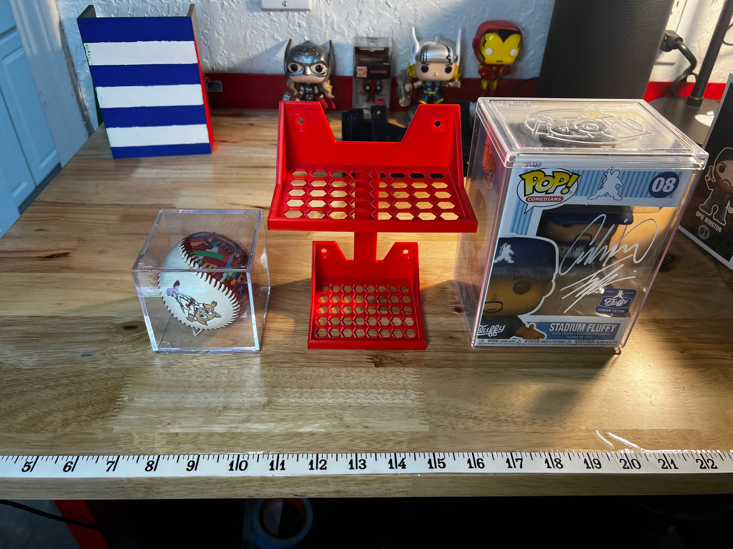 3D Baseball and Funko Combo Floating Shelf